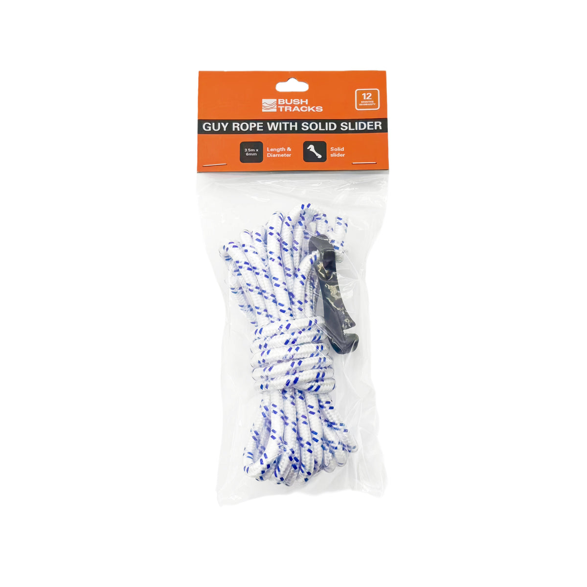 Bush Tracks 6mm Guy Rope with Solid Slider