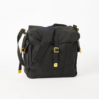 Cotton Canvas Webbing Shoulder Bag HAVERSACK BLACK WH3