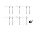 Glow In The Dark Screw in Tent Peg 16-Piece Set