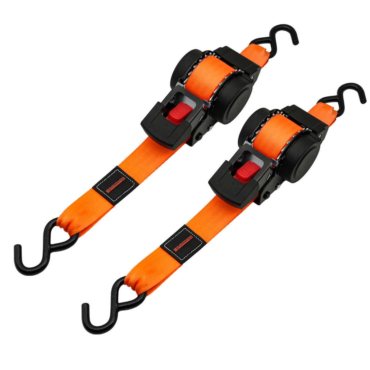Retractable Automatic Ratchet Tie Downs, 38mm x 4m, 1000kg - 2 pack