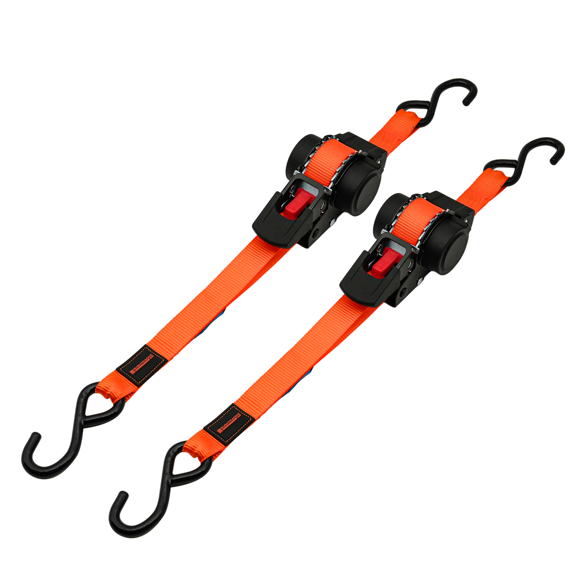 Retractable Automatic Ratchet Tie Downs, 25mm x 3.5m, 680kg - 2 pack