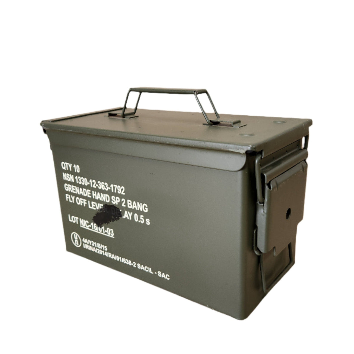 Steel 50 Cal Ammo Storage Box - As New
